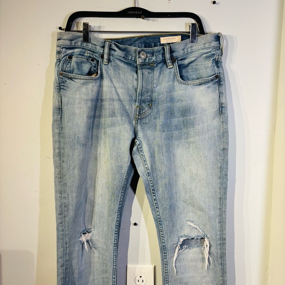 All Saints Light Blue Rex Jeans Men’s Size 32 - Picture 2 of 11